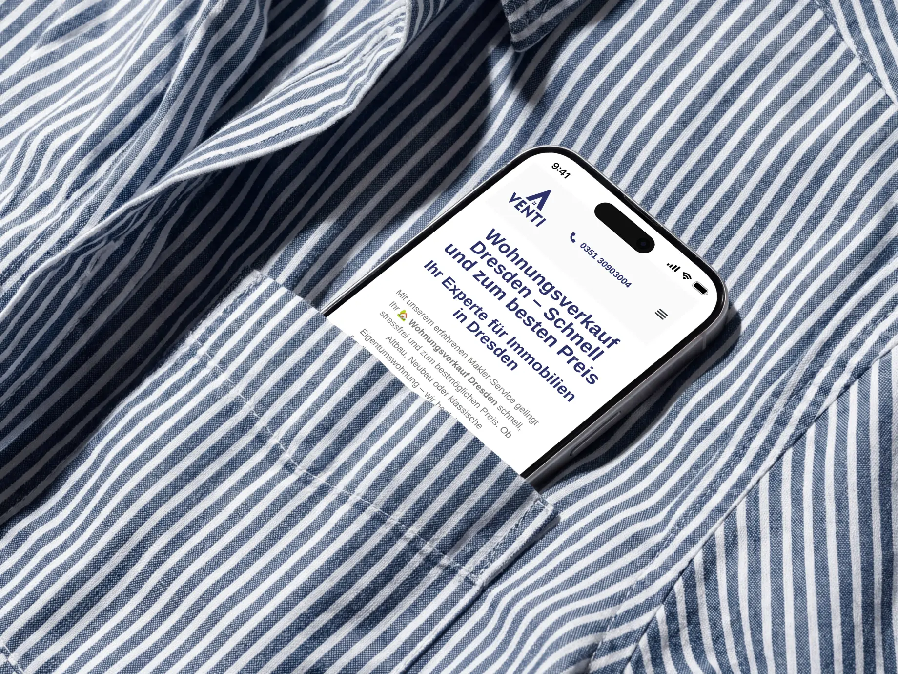 Venti Immobilien Mobile Branding